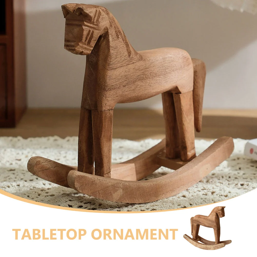 Миниатюрные животные рок-лошадь настольное украшение украшение-качалка