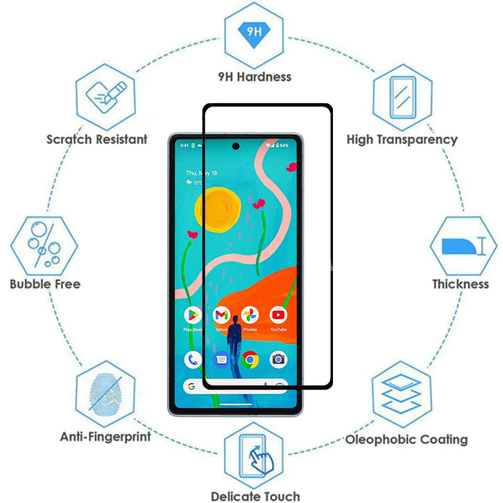 1~3 kits Tempered Glass For Google Pixel 7A Film Screen Protector Pixel7A Front Safety Protective Glass Pixel 7 a 6 6A Lens Film