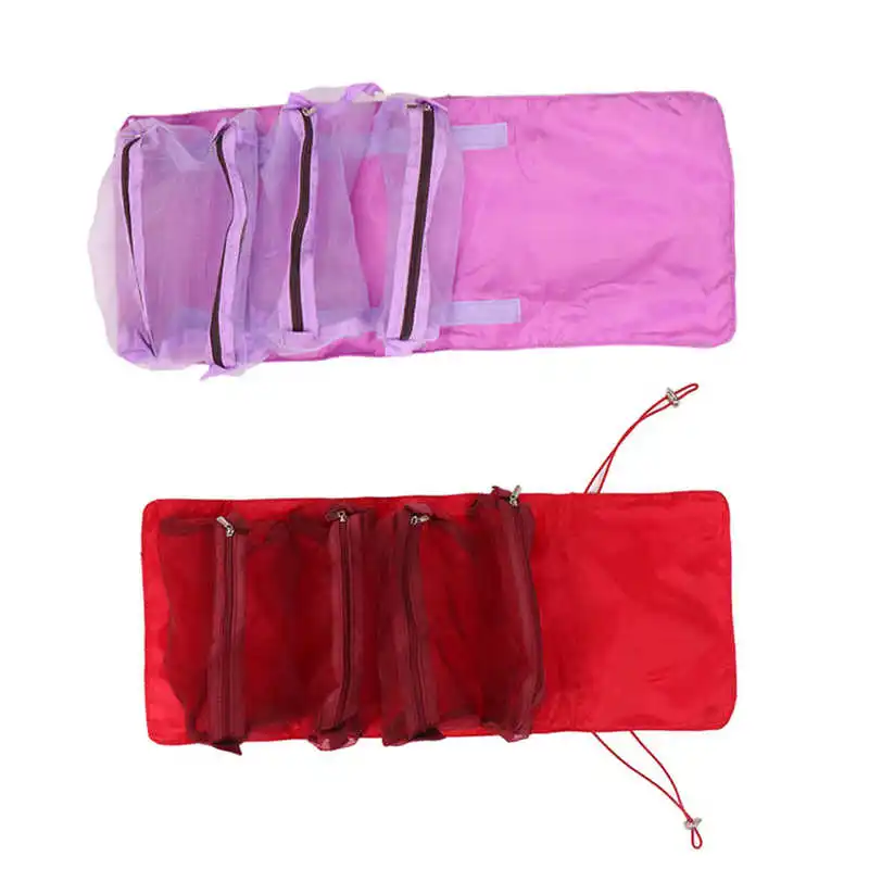 

Makeup Roll Bag Foldable 4 in 1 Hanging Makeup Bag for Bathroom