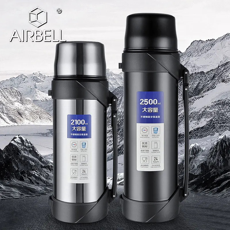 

500-2500ml Thermos Water Bottle Termos With Heating Pot Sport Hot Stainless Steel Drinkware Insulated Travel Camp Cup Cold Carry