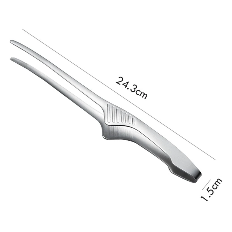 

1pc BBQ Food Tongs Barbecue Clips Stainless Steel Kitchen Accessories Cooking Outdoor Grilling Non-Stick Steak Clamp Baking Tool