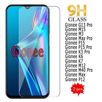 2 1pcs glass for gionee m15 m3 m12 p12 k6 k7 k3 p15 max m40 g13 pro cover front film for gionee g m p k 3 6 7 12 15 13 pro glass