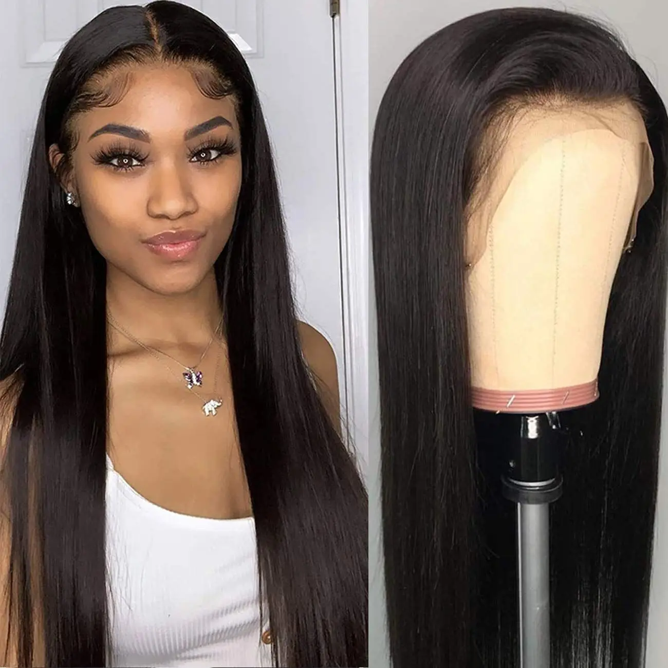 

5x5 HD Lace Closure Straight Wig Transparent Lace Closure Wig Brazilian Human Hair Wigs Pre Plucked Closure Wig For Black Women