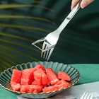 Портативная вилка из нержавеющей стали для нарезки арбуза, нож для нарезки фруктов, Бытовая Кухня, многофункциональное устройство