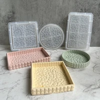 diy concrete tray silicone mould rectangular round tray dish resin molds for plant flower pot base craft tools diy plaster molds