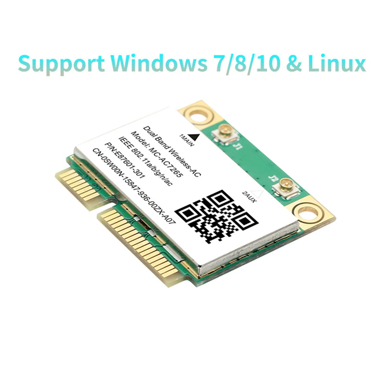 1200 Мбит/с Bluetooth 4 2 Mini PCI-E Wi-Fi карта MC-AC7265 Беспроводная сетевая 7265 802.11ac 4G 5 ГГц для