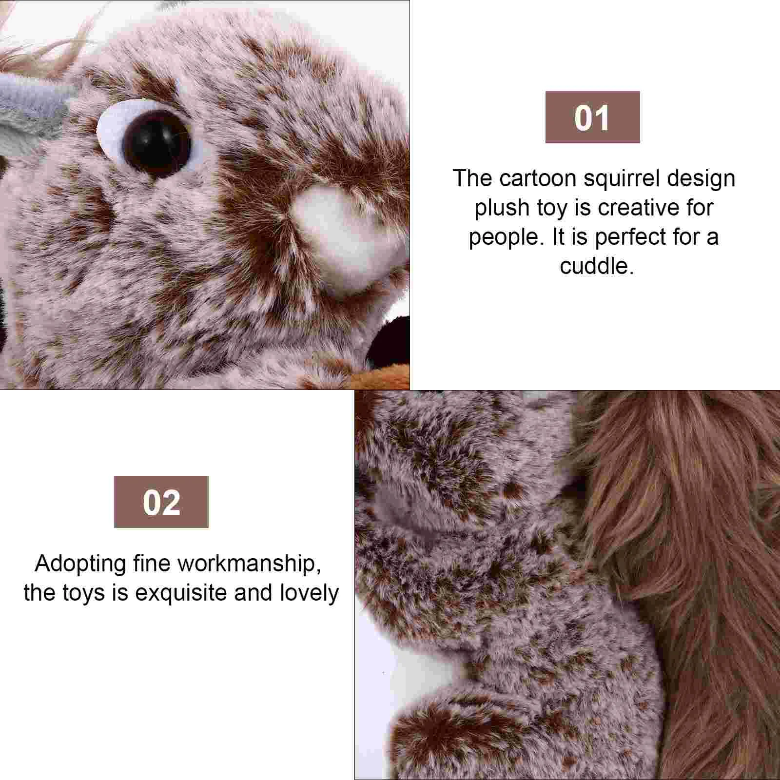 Плюшевая игрушка белка мультяшный мягкий медведь игрушки в виде животных для