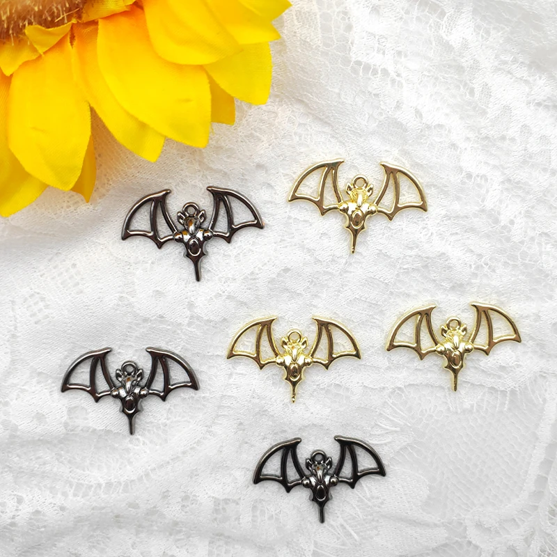 10 шт. Подвеска из сплава полые серьги-летучая мышь для Хэллоуина подвеска сделай