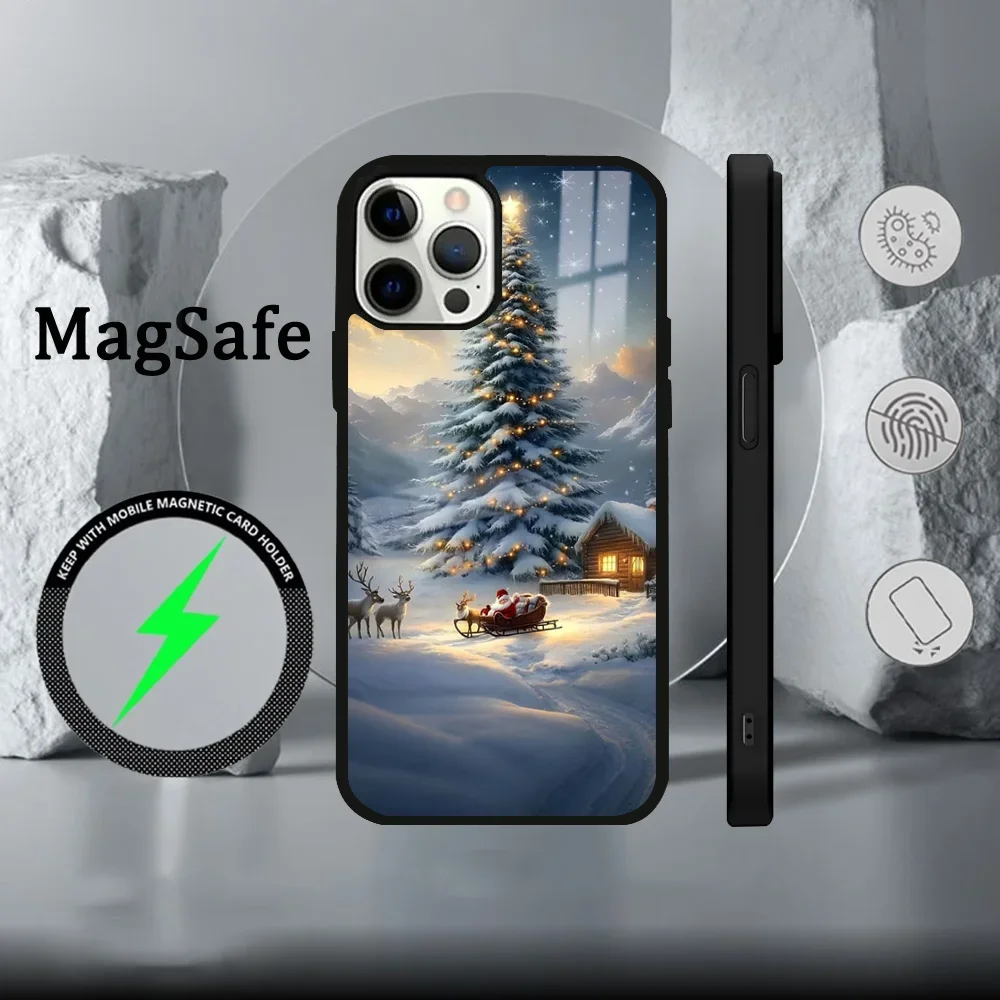 Милый чехол для телефона с Санта-Клаусом лосем снеговиком и рождественской елкой