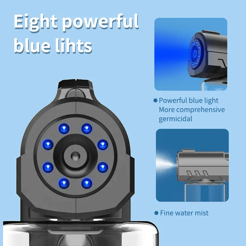 K7 Blue Light Nano Spray Gun 280 мл Беспроводной электрический дезинфицирующий распылитель