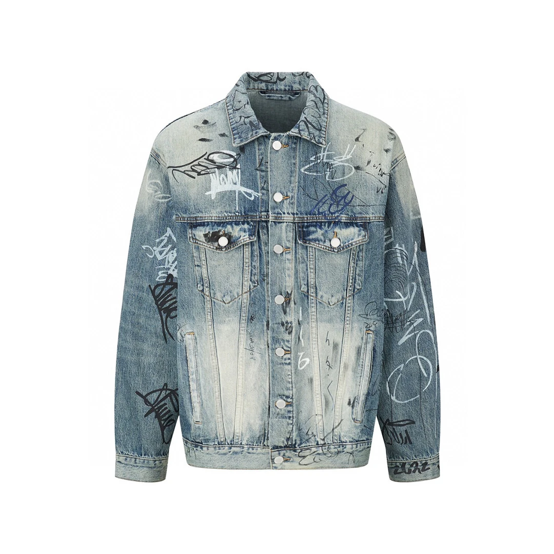 

NIGO Graffiti Denim Long Sleeve Jacket Ngvp #nigo6355