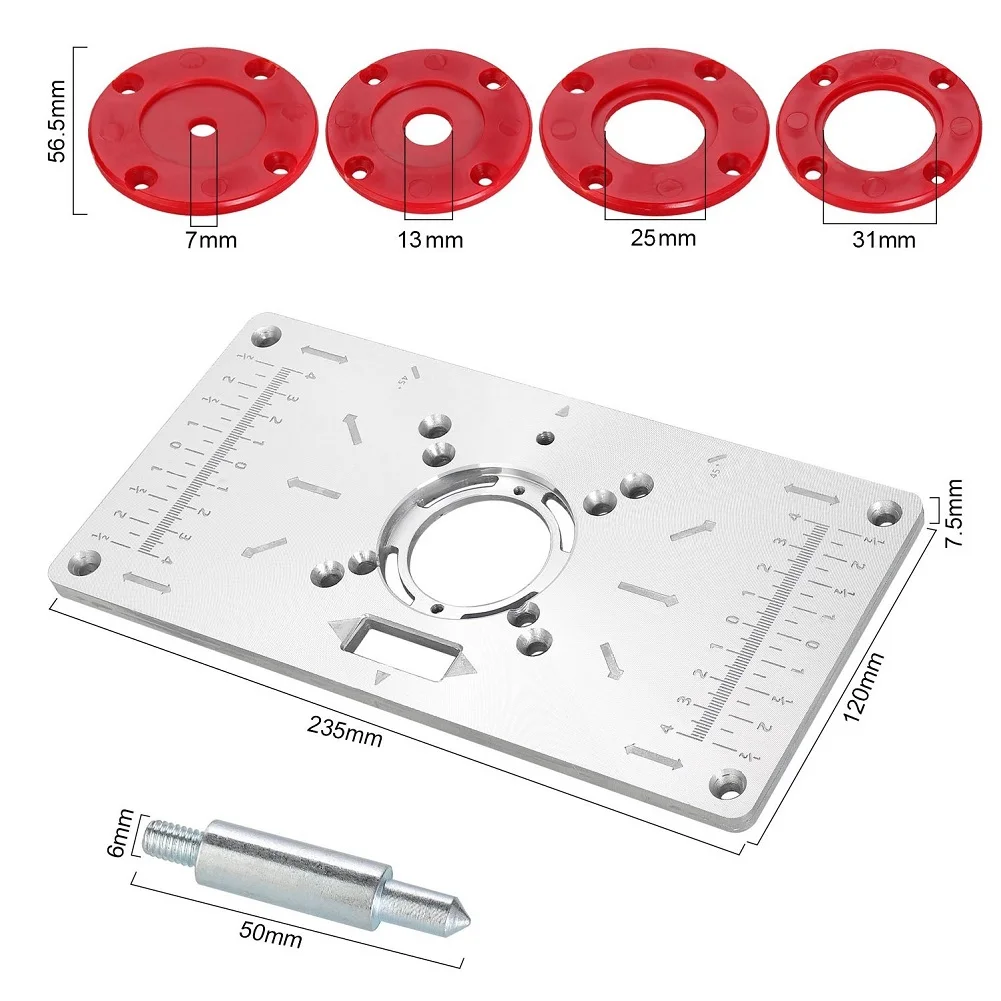 

Woodworking Edger Aluminum Alloy Flip Board For Woodwork Cutting Slotting Insert Plate Trimming Power Tools