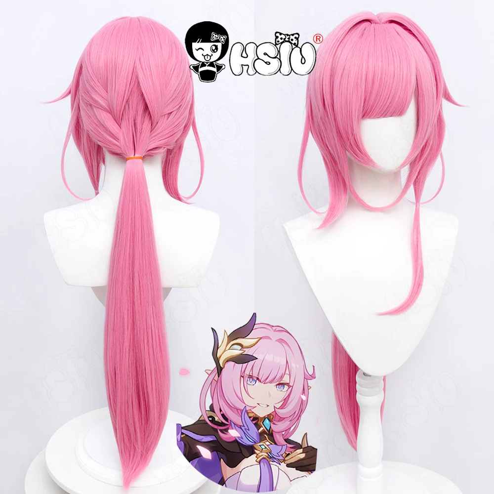 Elysia Cosplay Wig Anime Honkai Impact 3 Cosplay Wig 「HSIU 」Fiber synthetic wig Pink Long Hair Free Wig Cap