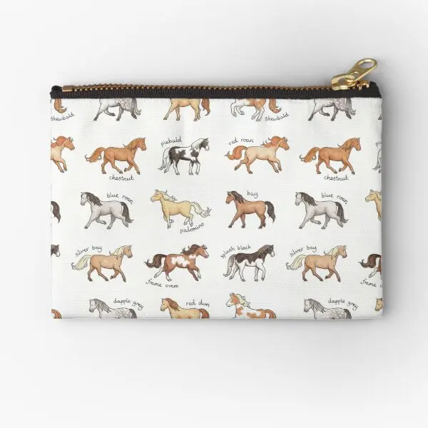 

Horses Zipper Pouches Pure Money Women Coin Men Wallet Small Pocket Packaging Socks Panties Key Underwear Storage Bag Cosmetic
