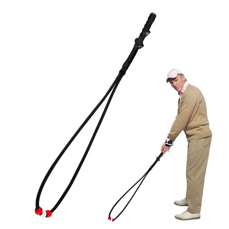 

Golf Swing Training Rope Elastic Adjustable Practice Golf Swing Trainer Beginner Friendly Swing Helper For Warm-up Portable