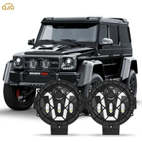 night knight 7 inch led headlights drl hilo beam led round angel eye lamp for jeep harley niva motorcycle lada offroad 4x4 uaz