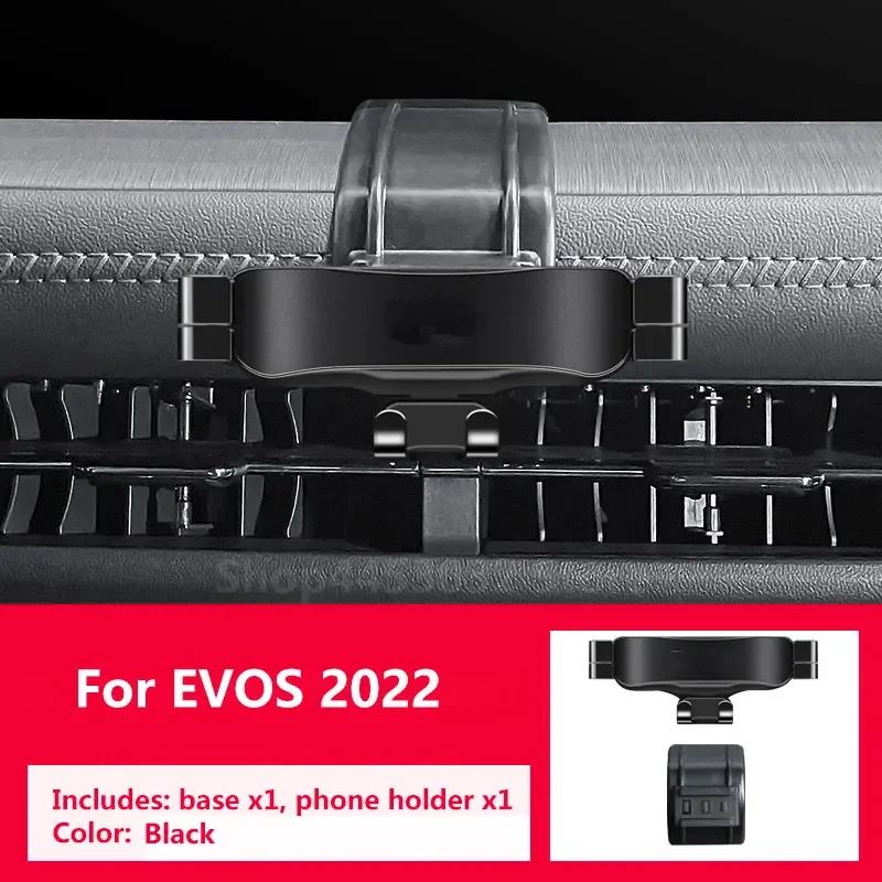 

Gravity Car Accessories Phone Holder For Ford EVOS 2022 Not Block Vent Paired With A Special Bracket Base Rotatable