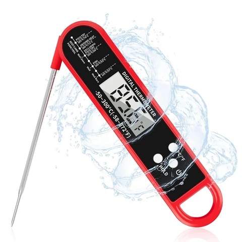 Цифровой термометр для мяса, кухонный мгновенный термометр с подсветкой для приготовления барбекю, гриля