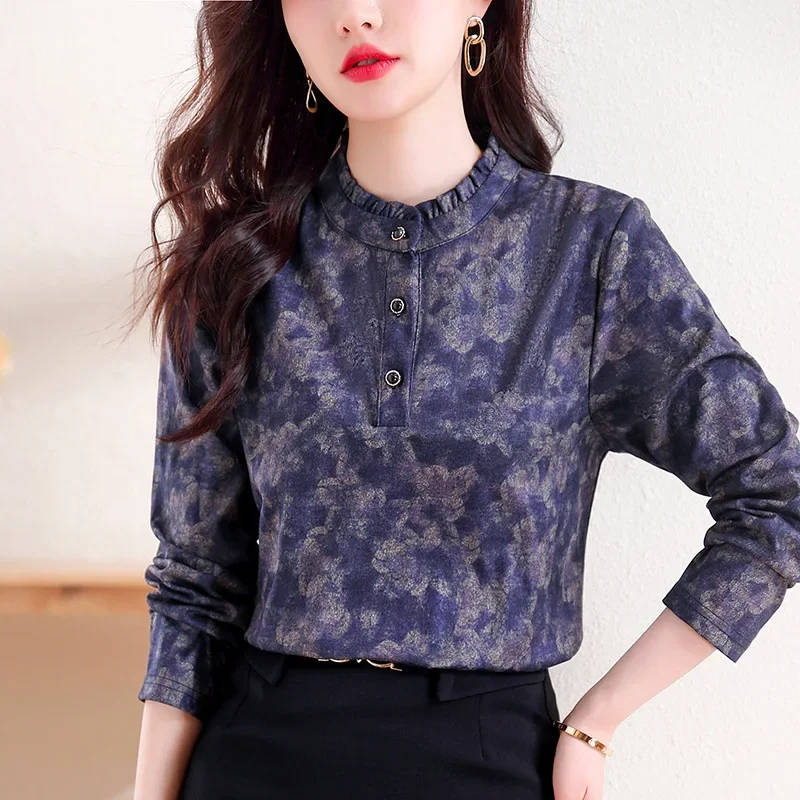 Новая модная возрастная повседневная элегантная женская рубашка с