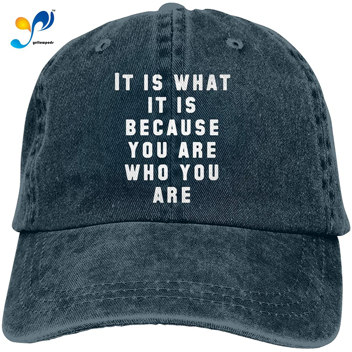 

Unisex Classic It Is What It Is Because You Are Who You Are Dad Hat Men Women Adjustable Baseball Cap Sandwich Hat