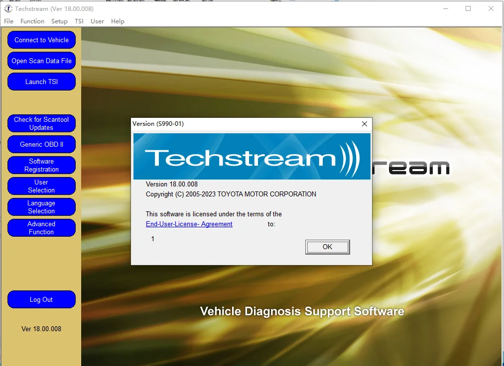 Techstream v 18.00 008. Активация toyota techstream 18.00.008. generic obd2 techstream.