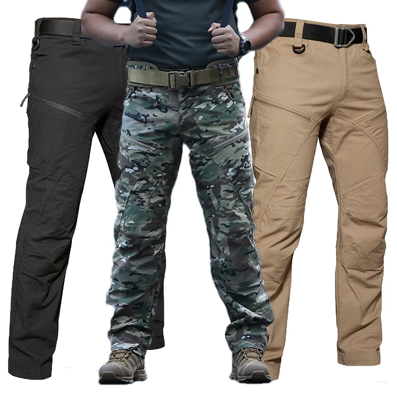 

Tactical Trousers Men Army Fans Training Pants Anti-splash Water Spring Autumn Outdoor Mountaineering Hunting Travel Cargo Pants
