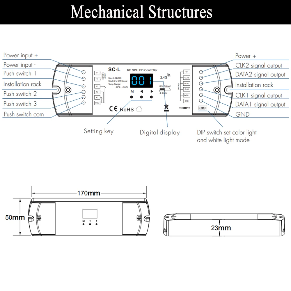 Стандарт SPI контроллер с цифровым дисплеем Функция динамического режима