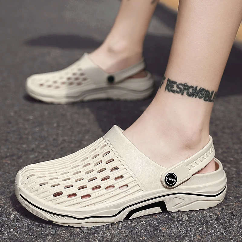 Casual Beach Slipper Hollowed Out Ladies Men's Slide Summer EVA Soft Non-Slip Flip-flops Indoor Outdoor Sandals