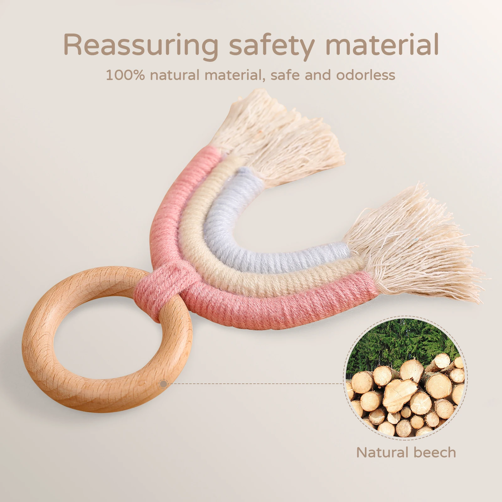 Детский Прорезыватель для зубов плетеная хлопковая веревка ручная работа