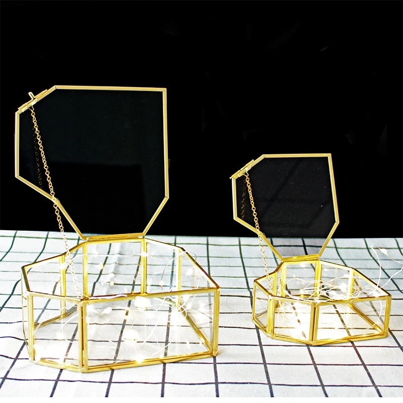 

Стеклянная шкатулка для ювелирных украшений в европейском ретро-стиле