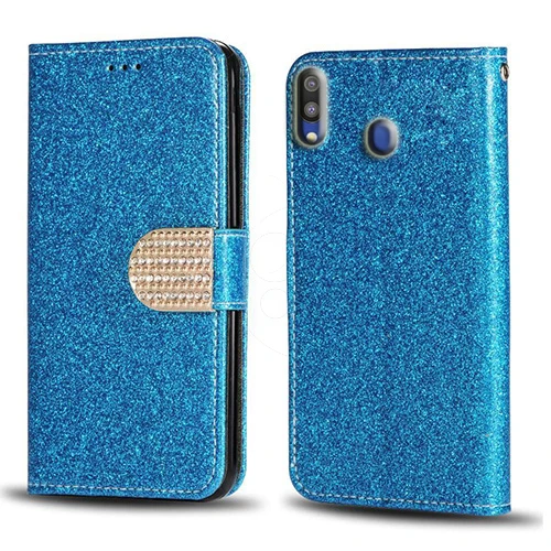 

Кожаный чехол-бумажник со стразами для Samsung Galaxy A20 A20e A30 A40 M10s M20