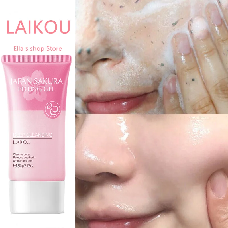 

LAIKOU Peeling Gel Facial Body Scrub Exfoliating Blackhead Dead Skin Removal Facial Cleansing Paste Whiten Moisturizer Skin Care