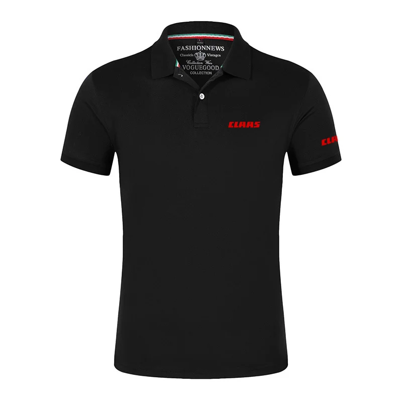 Мужская хлопковая рубашка-поло с принтом, Повседневная Удобная дышащая рубашка-поло в стиле Харадзюку с коротким рукавом, лето 2023