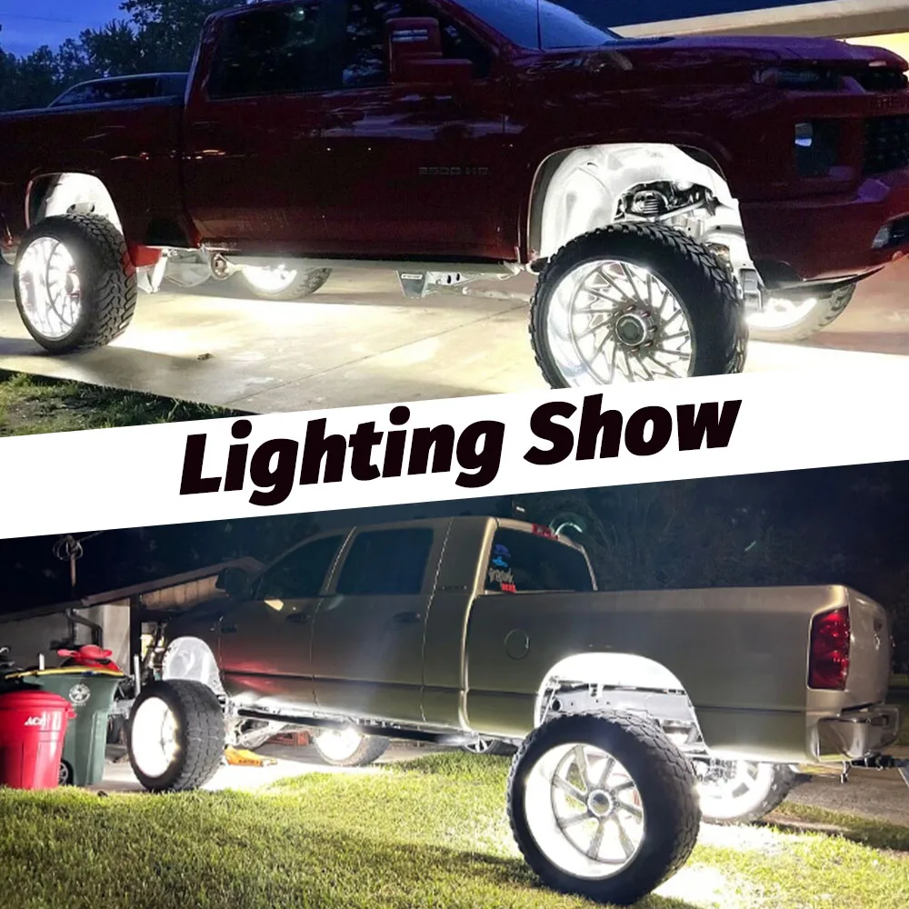 Kingshowstar белый 108LED Rock Lights 4 шт. в комплекте алюминиевая модификация для грузовиков