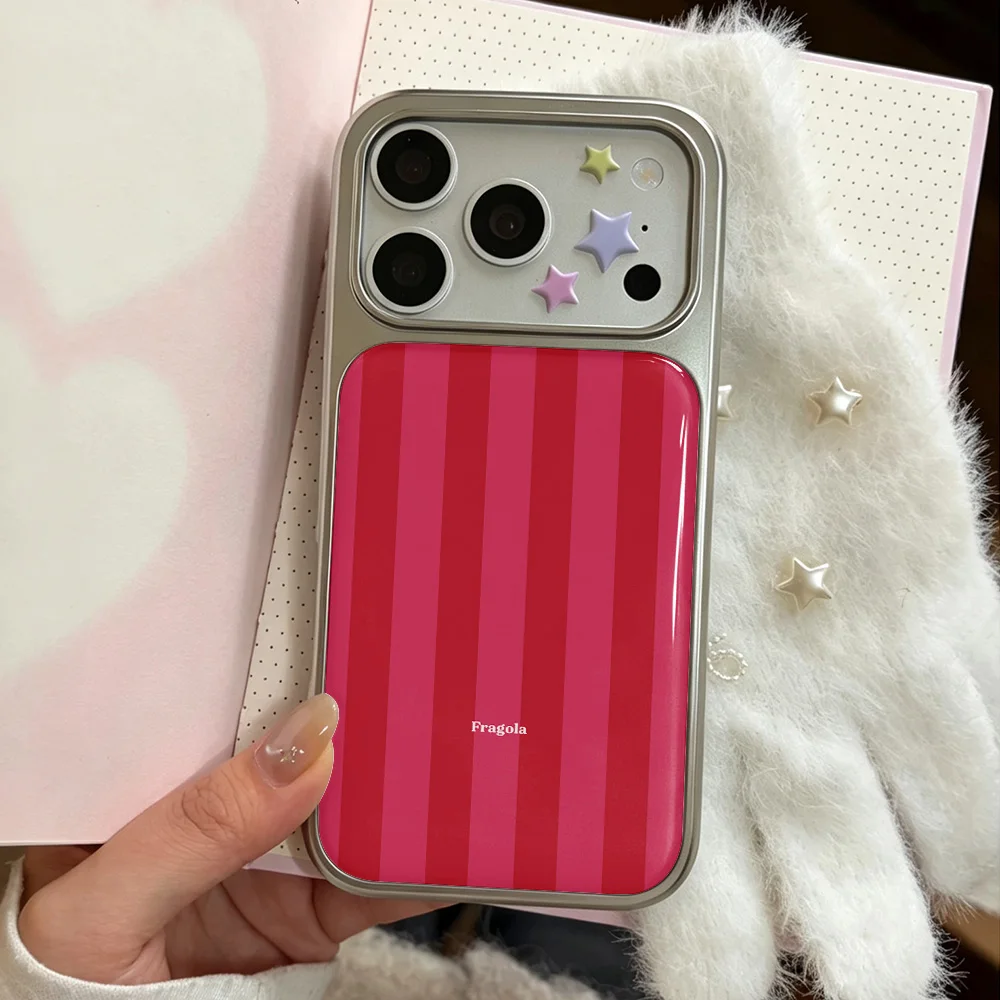 Фото Чехол для iPhone 17 16 15 14 13 12 11 Air Pro Max Plus с цветными блоками, полосками и гальваническим покрытием (эффект капель) №2