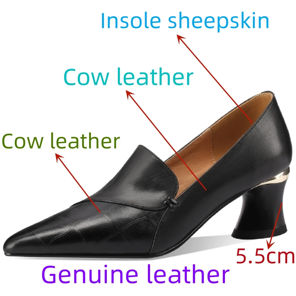 [EUNICE yun】новые весенние/осенние женские лоферы с острым носком туфли на массивном