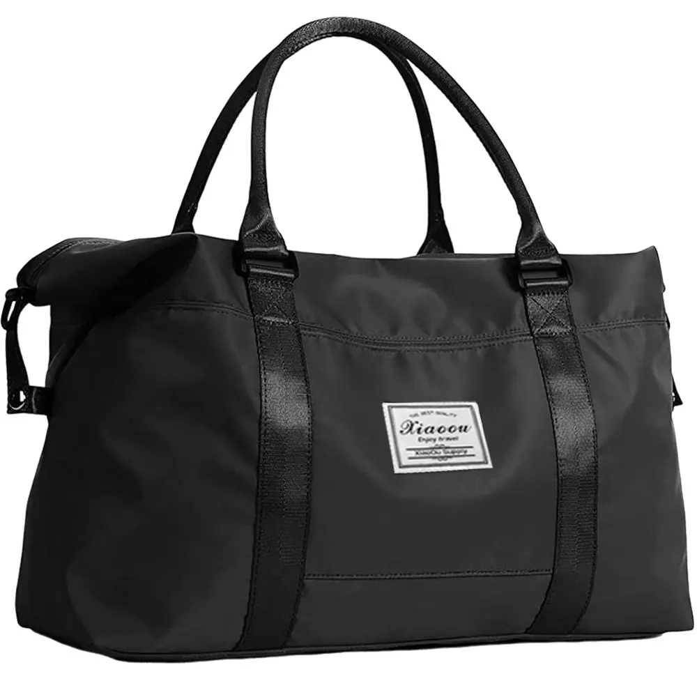 24" Travel Duffle Bag, Sports Gym Bag,  Shoulder Weekender Overnight Bag, Travel Tote Bag with Wet Pocket for Women and Girls, B