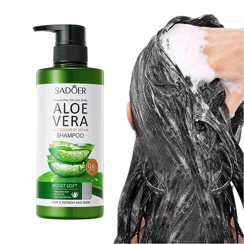 

Aloe Vera Moisturizing Degreasing Shampoo Conditioner Repair Dry Frizz Long Lasting Volume & Smoothness-500ML