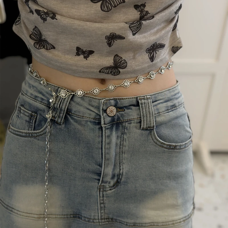 Индивидуальное платье Gyaru Sle с цепочкой из водяного кирпича короткое