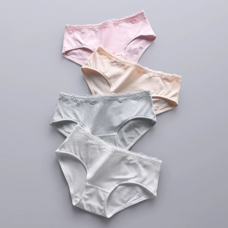 

4 шт./упаковка, женские кружевные хлопковые трусы