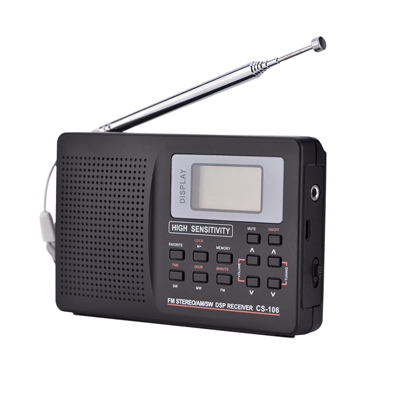 

Полнодиапазонный AM/SW/LW/TV/FM-радиоприемник, полночастотный приемник, прием FM-радио с таймером и будильником, портативное радио