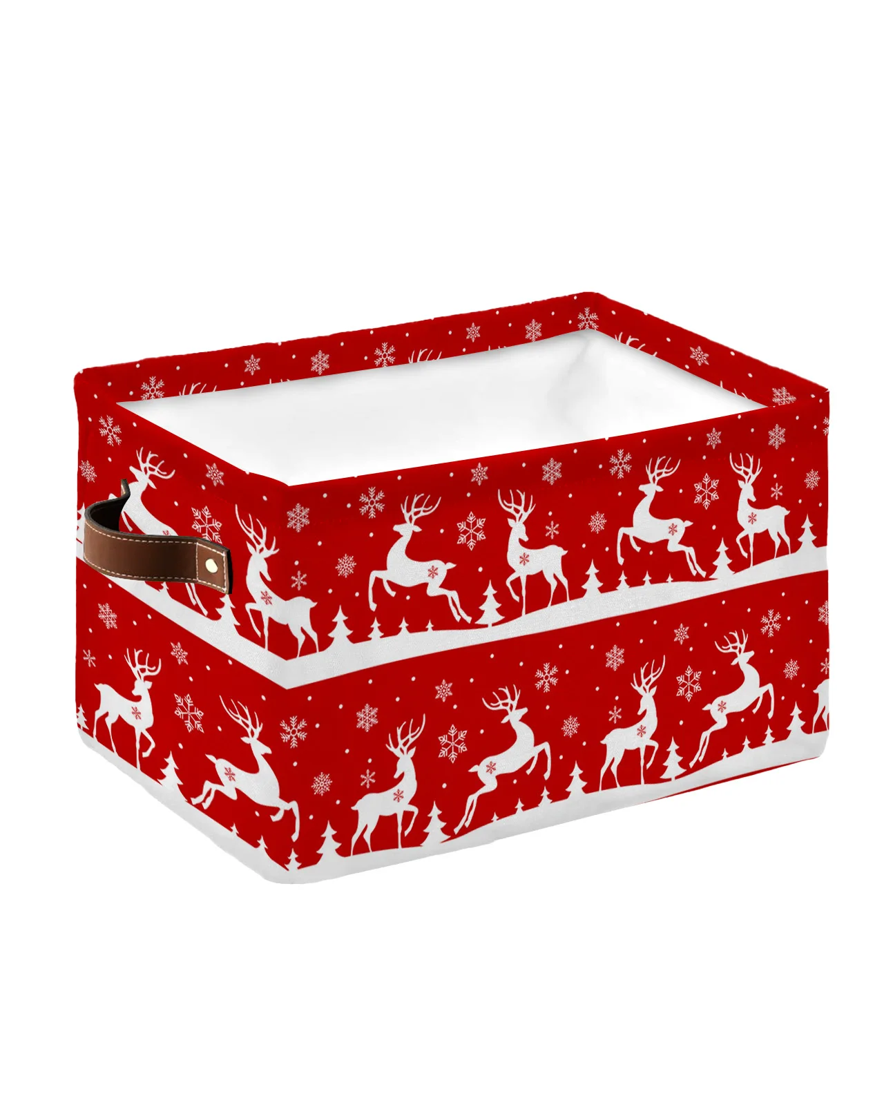 

Christmas Elk Snowflake Foldable Storage Basket Waterproof Home Clothing Organizer Children Toy Storage Bag