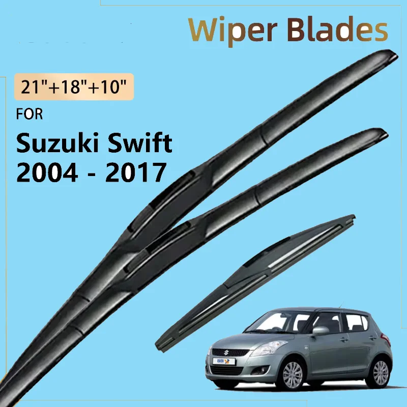 Фото Автомобильные передние и задние щетки стеклоочистителя для Suzuki Swift Hatchback 2004-2017 2014 2013 2012 2010 2009 2008 2007 2005 лобовое стекло №1