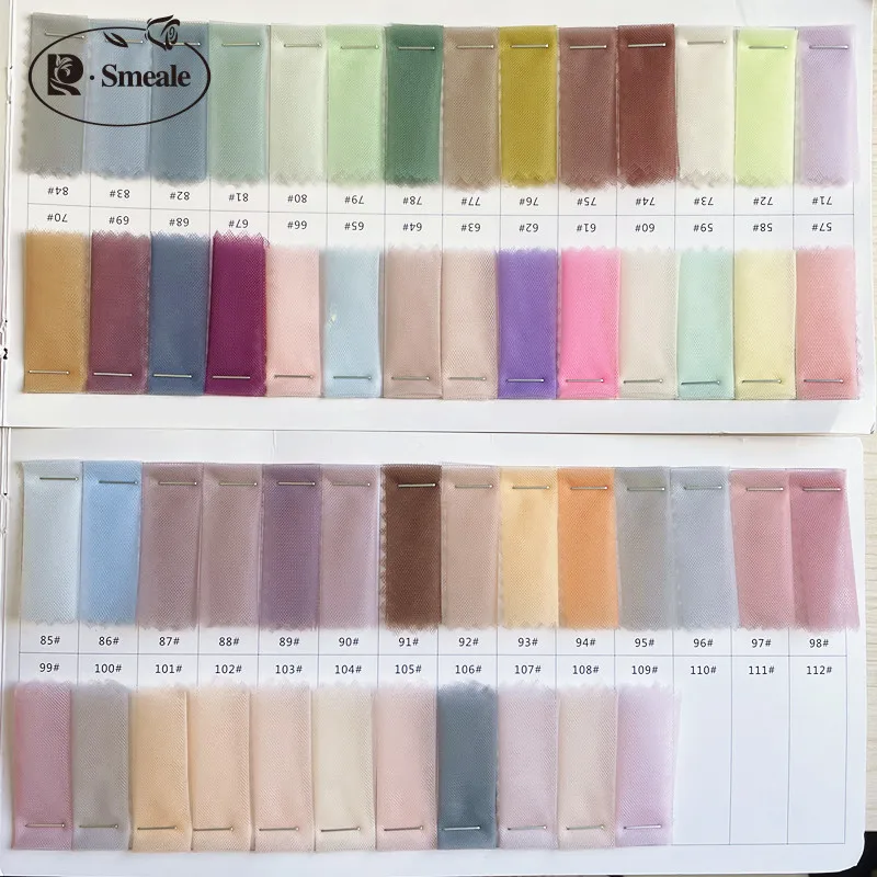 

Encryption Soft Colorful Mesh Fabric Wedding Dress Skirt Wedding Decoration Clothing Mosquito Net Cloth RS3118