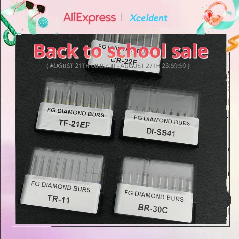 

10pcs/pack Dental Diamond Burs FG 1.6mm For High Speed Handpiece dental burs 1.6mm (5 type for your selection)