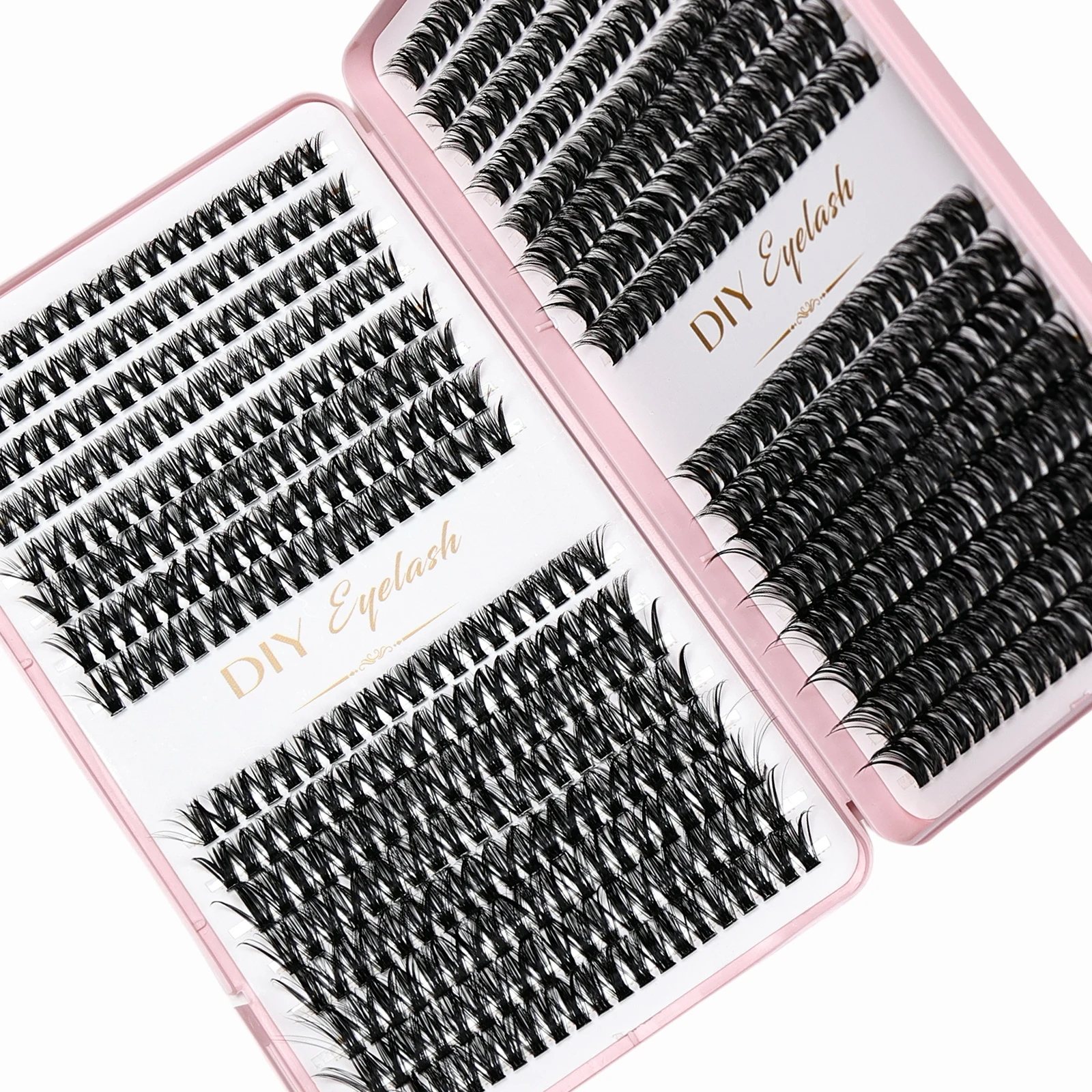32 ряда 640 кластера 40D микс 10-14 мм Кластерные ресницы для наращивания натуральные