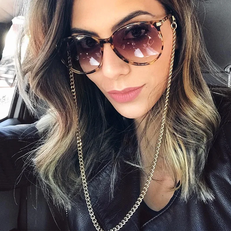 2020 шикарная модная цепочка для очков чтения женщин металлическая солнцезащитных