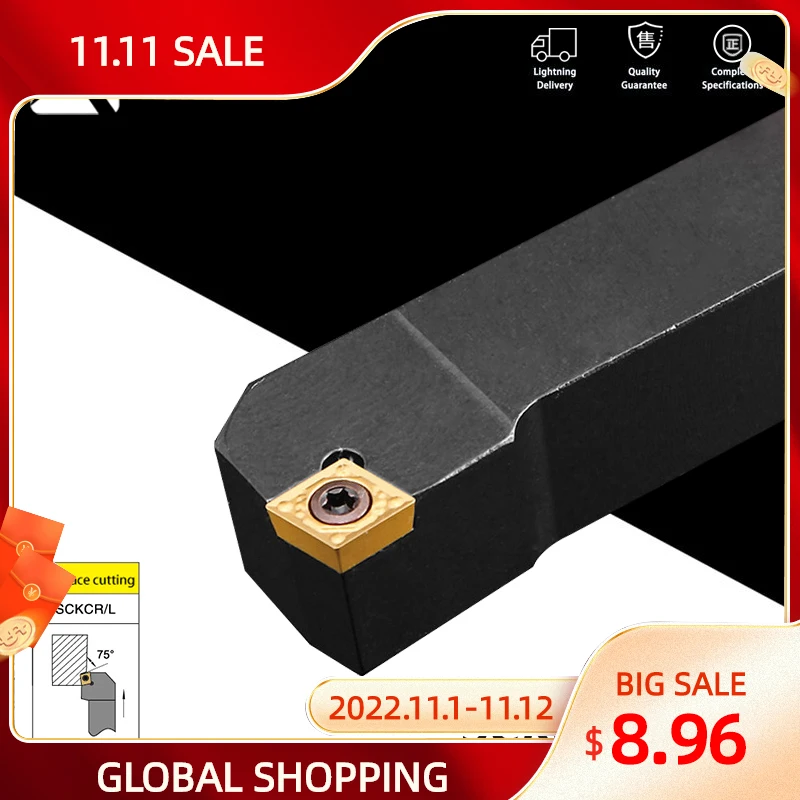 

KaKarot External Turning Tool Holder SCKCR/L SCKCR1212H09 SCKCR2020K12 Carbide Inserts CCMT Lathe Cutting Tools