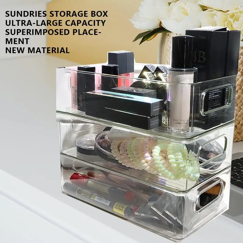 

Hot Sale Transparent Acrylic Storage Box For Finishing Office Desktop Living Room Remote Control Necessities Home Storage Box