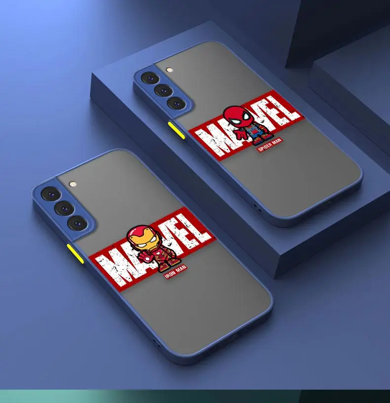 

Marvel Cartoon Characters Fundas Matte Case For Samsung S22 S21 S20 S10 S9 S8 FE Lite Plus Ultra 5G Clear Hard Capa Coques Cases